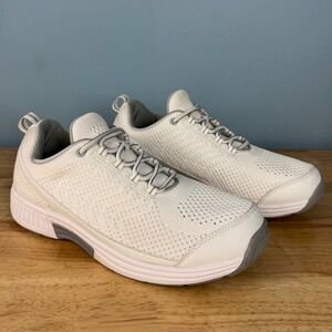 Orthofeet Coral Shoes Womens 10 2E X Wide White Knit Casual Walking Sneakers 988